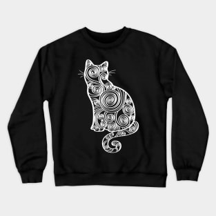 Quilling Cat Paper Art Cat Lover Crewneck Sweatshirt